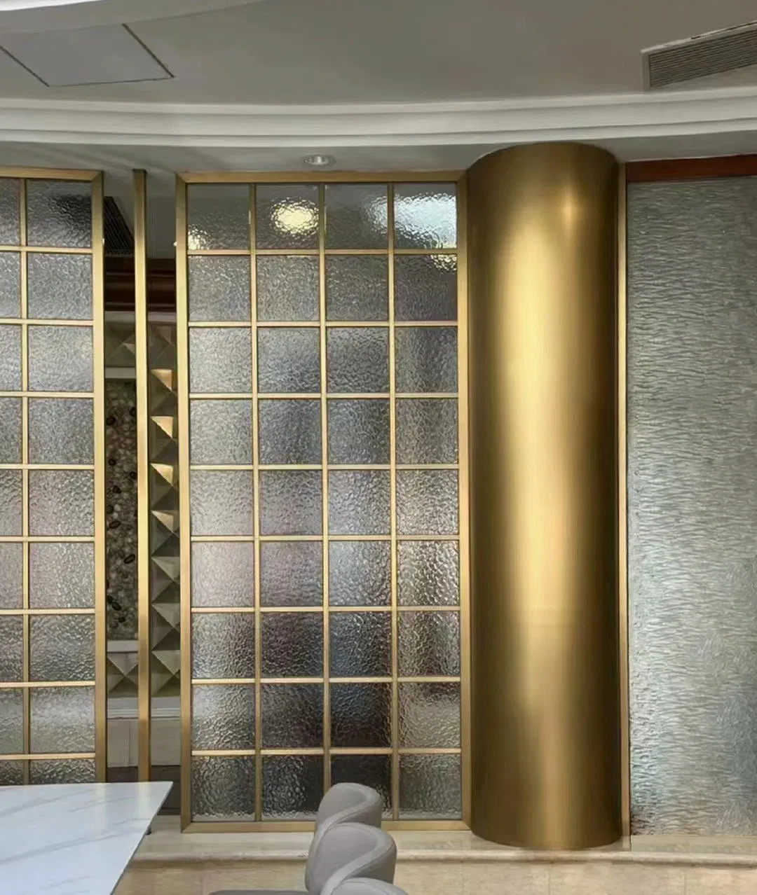 Modern Hotel Hall Restaurant Living Room Metal Stainless Steel Divider Partition Walls