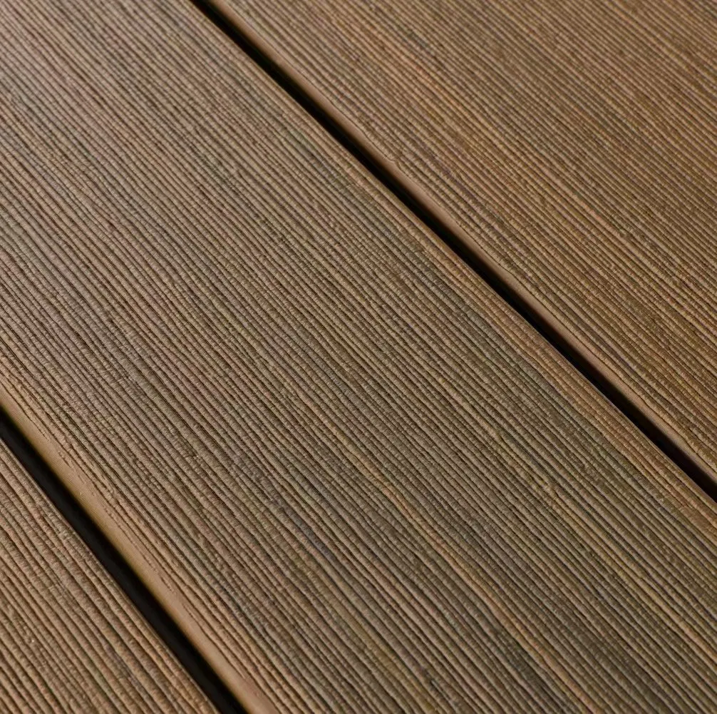 Weather Resistant Low Maintenance WPC Semi Solid Wooden Composite Decking for outdoor