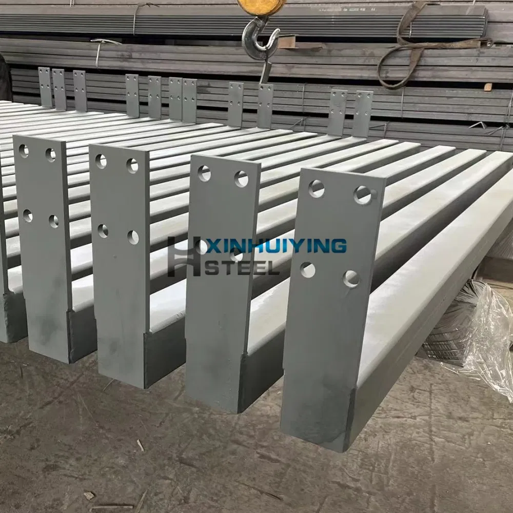Customized Welded Square Tube Steel Post with Base Plate for Durable Support
