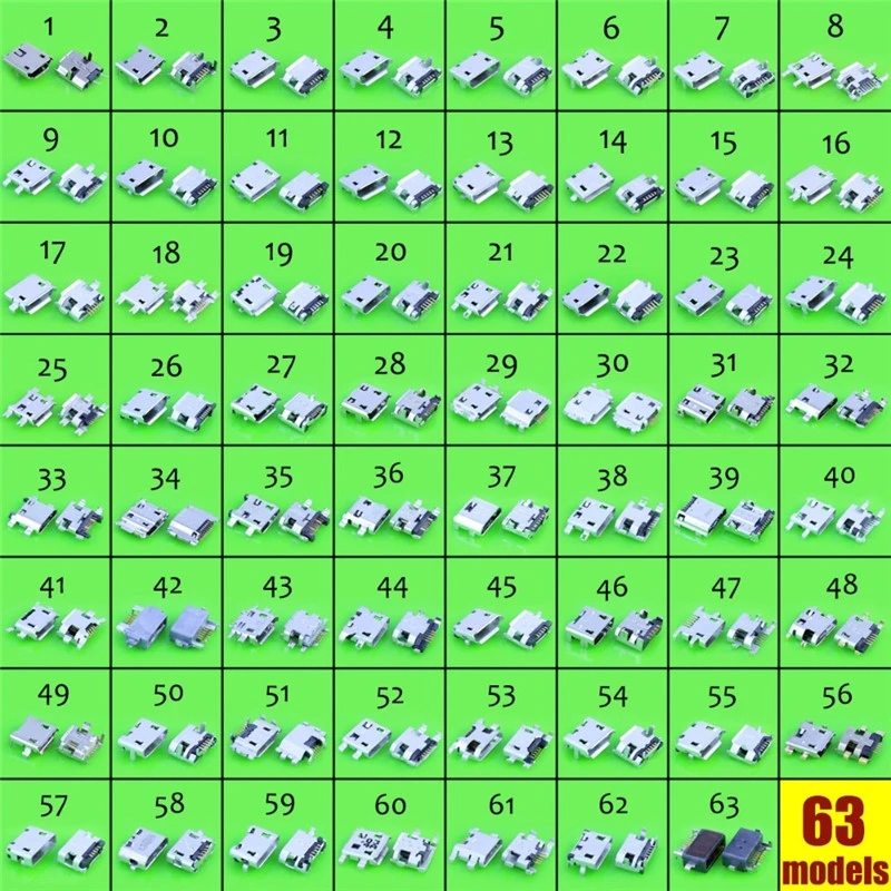 Разъём Micro USB 5 Pin для зарядки, порт Type C