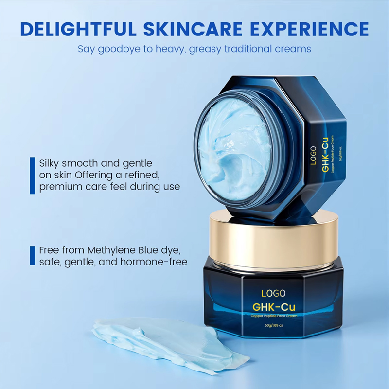 Ditong Blue Copper Peptide Facial Cream Anti Aging Repairing Skincare Face Moisturizer Anti Wrinkle Ghk-Cu Cream