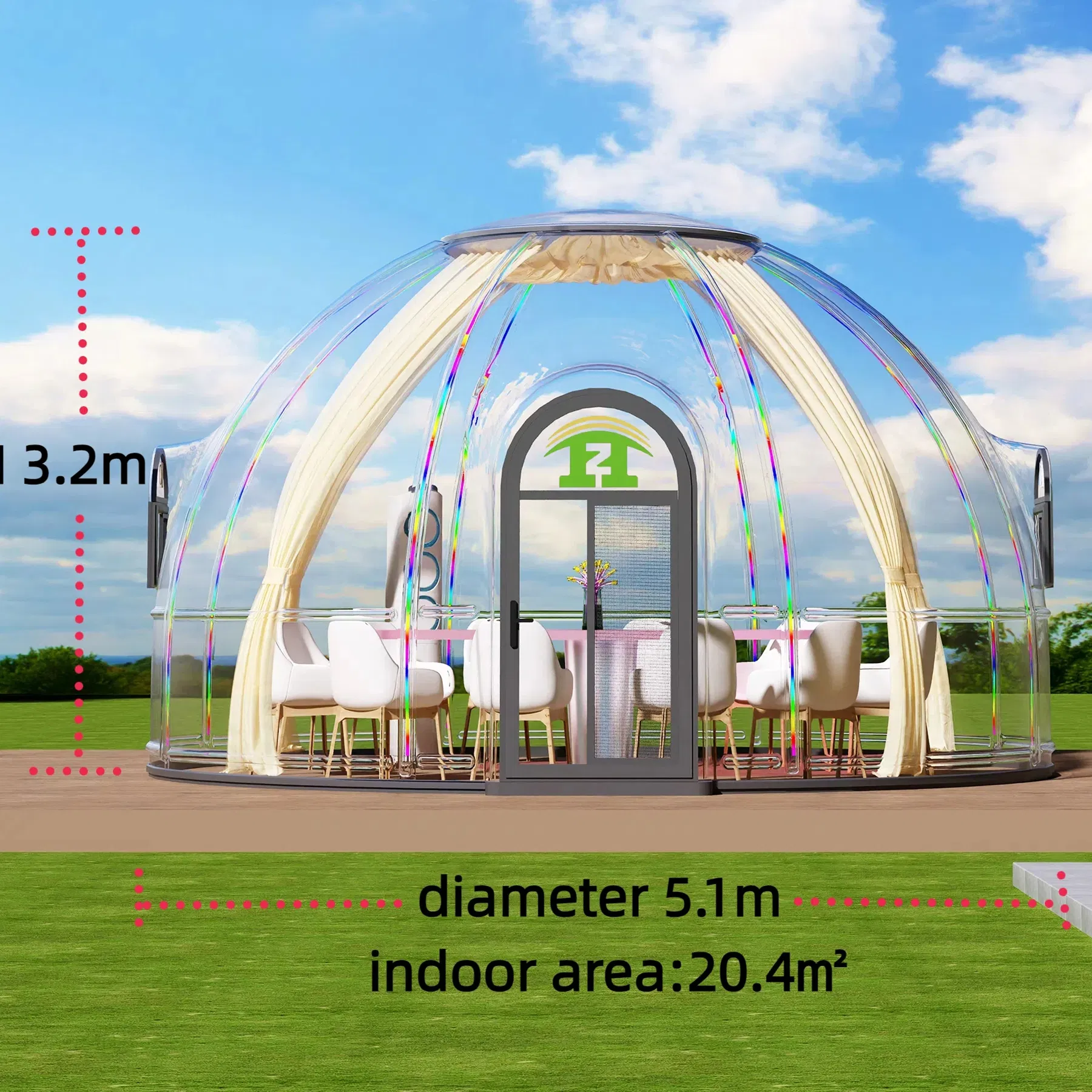 Deluxe Bubble Tent Getaway for Stargazing and Four Seasons Comfort