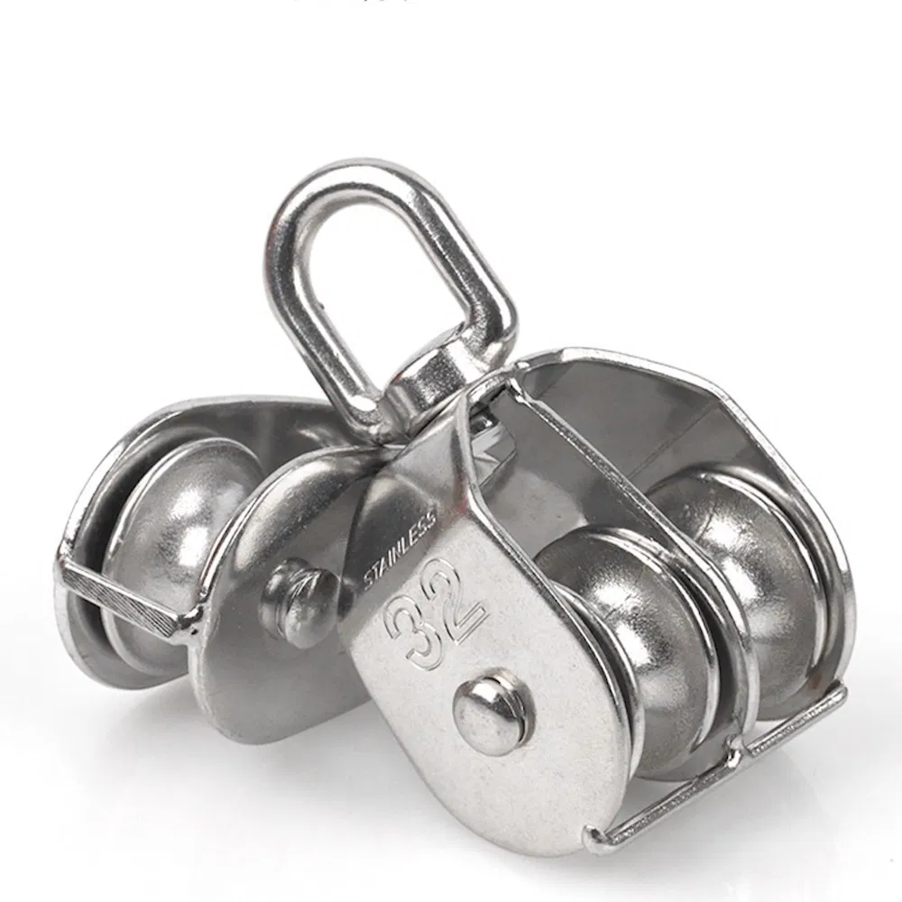 Stainless Steel Single Wheel Swivel Pulley for Industrial Rigging Lifting