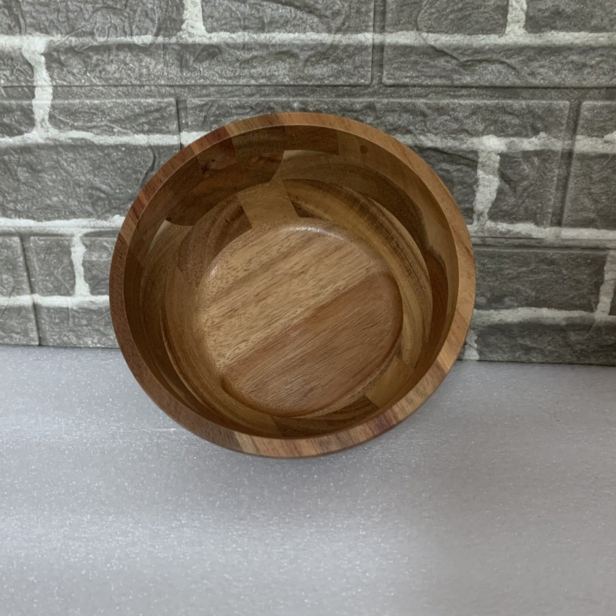 Small Acacia Wooden Salad Fruit Milk Soup Rice Bowl
