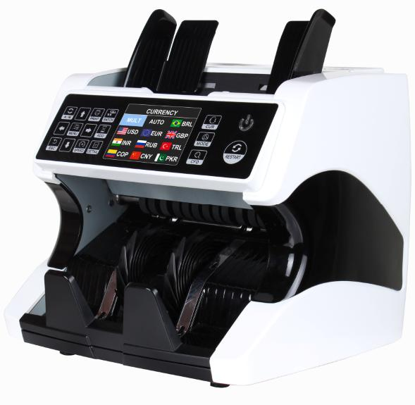 Bill Counter Mix Value Financial Equipment Counting Moeny Bill Counter Machine Money Detector Cashing Counting with Serial Number Reading