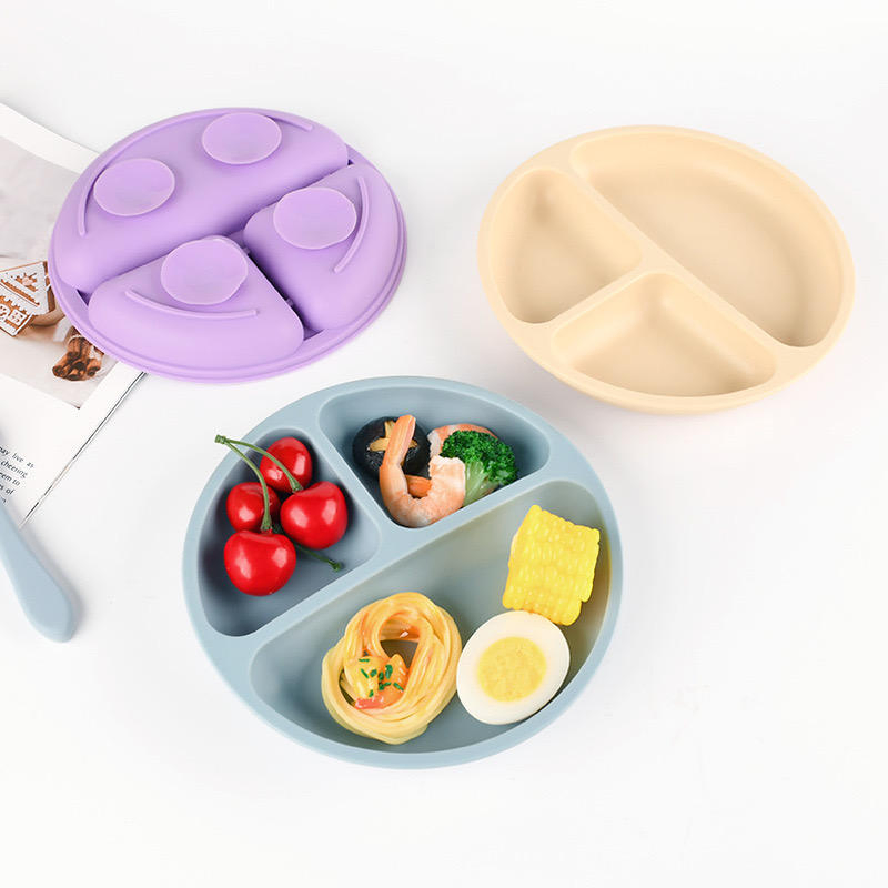 Baby Plates Sets Silicone Feeding Food-Grade FDA Silicone Plate for Babies