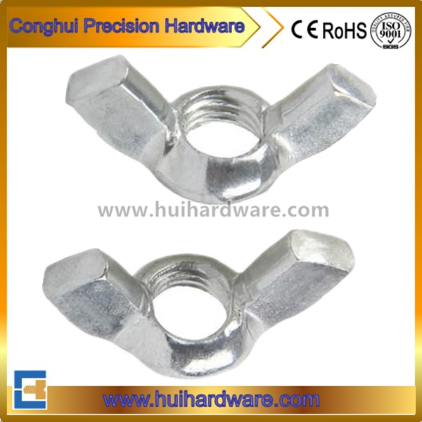 White Zinc Plated Carbon Steel DIN315 Wing Nuts