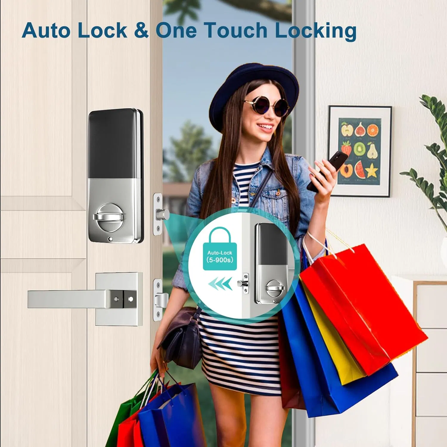 Home Electronic Smartphone APP WiFi Digital Tuya Smart Lock Fingerprint Door Lock Keyless Smart Door Lock