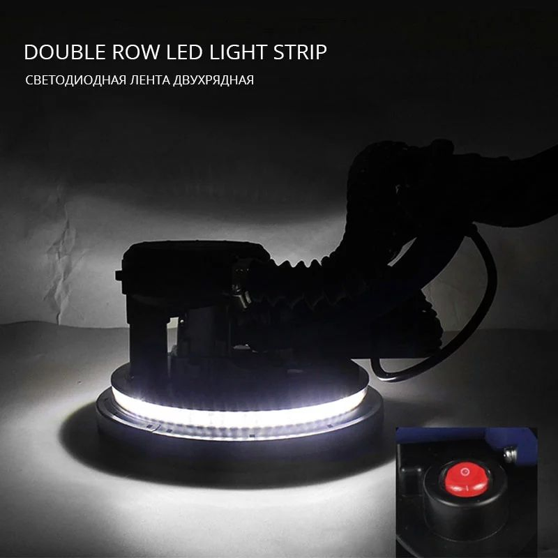 H202 220V Double LED Strip Giraffe Electric Wall Putty Plaster Sander