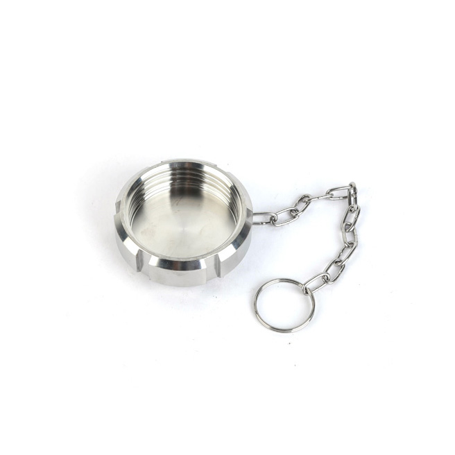 Santhai 304/316L Stainless Steel Inner Thread Blind Tube End Cap with Chain