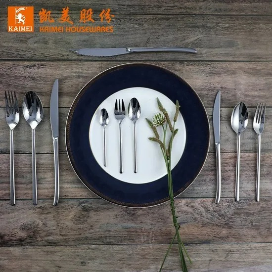 Wholesale Hotel Fork Spoon Knife Restaurant Cutlery Stainless Steel Flatware Set