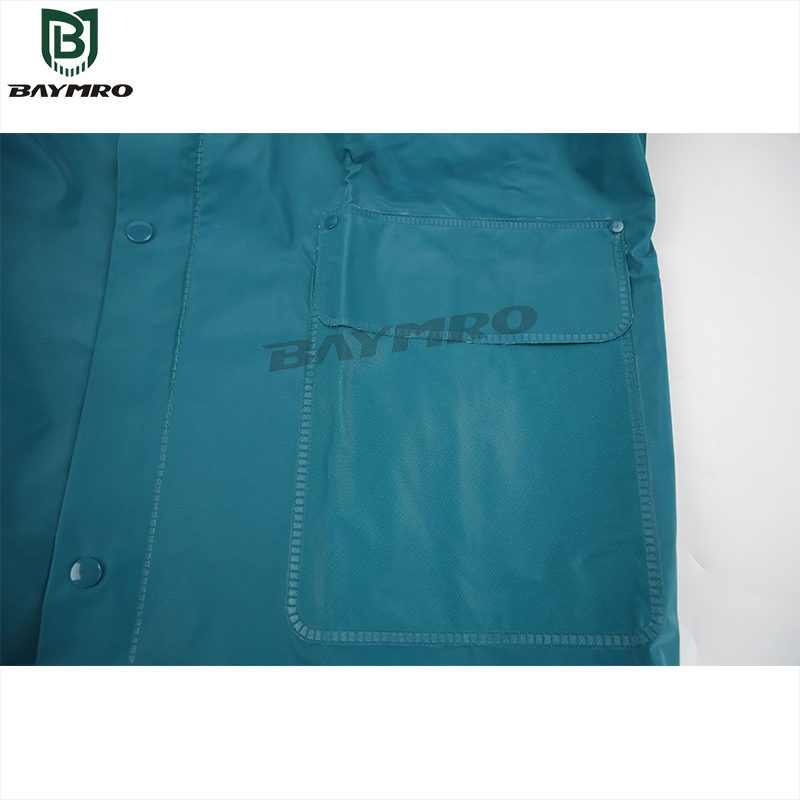 Wholesale Waterproof Reflective Strips Outdoor Riding Storm Rain Poncho PVC Polyester Raincoat En20471