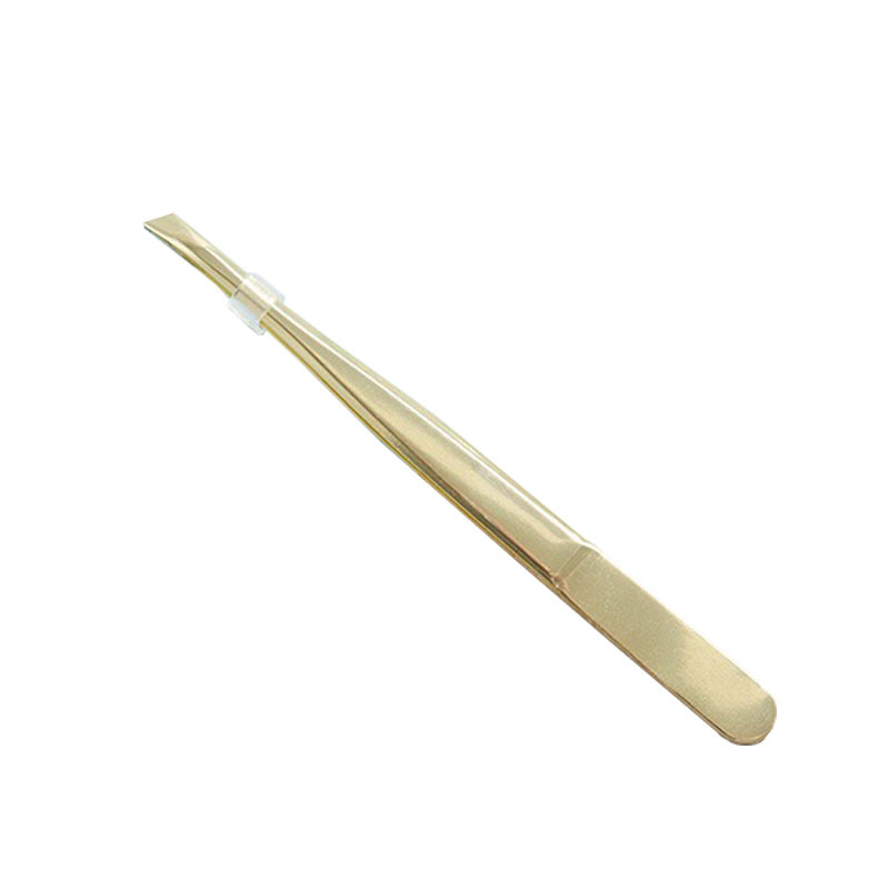 High-Precision Stainless Steel Eyebrow Beard Tweezers Professional Flat Tip Hair Removal Tool