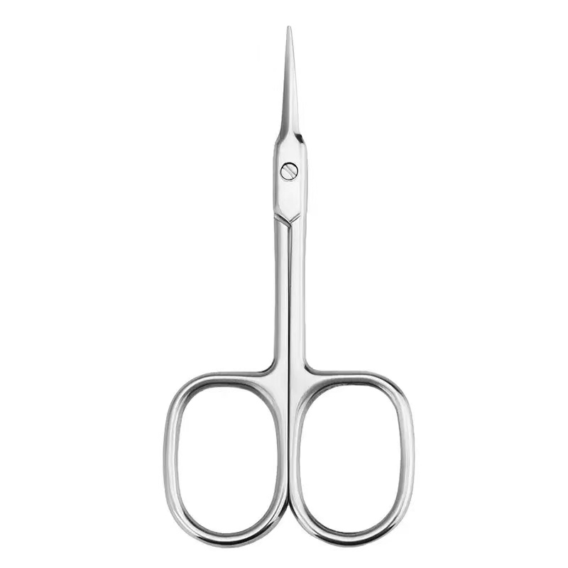 Cross Border Stainless Steel Makeup Nose Curved Tip Sharp Type Eyebrow Scissors