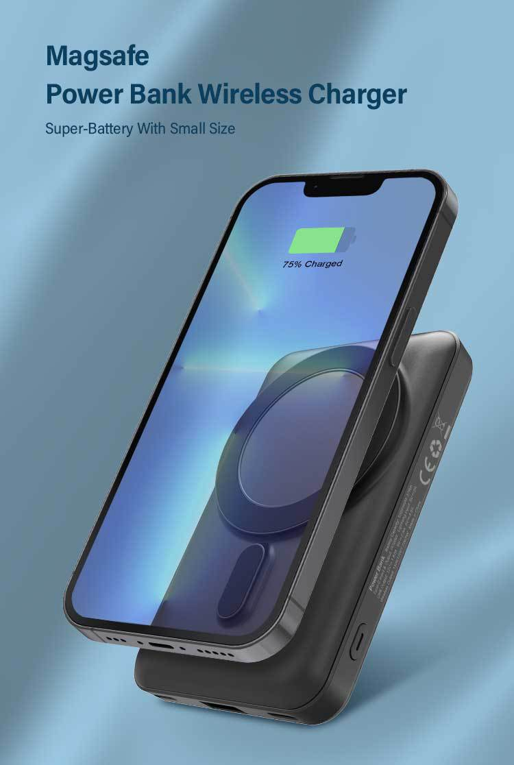 Fast Charging USB-C Battery Pack Magnetic Portable Wireless Charging Power Bank for iPhone