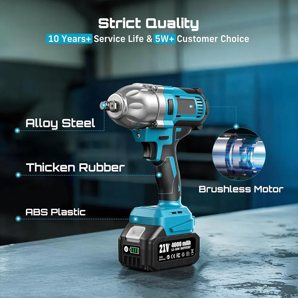 High Torque Electric Power-Tool Cordless Impact Wrench Repair Tool