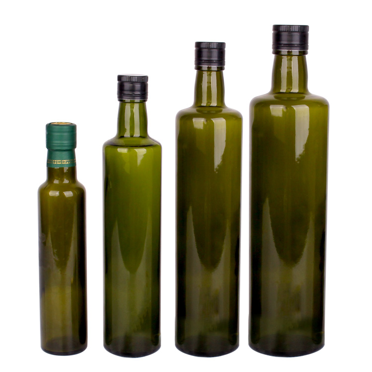250ml 500ml 750ml 1000ml Green Glass Olive Oil Bottle with Screw Cap