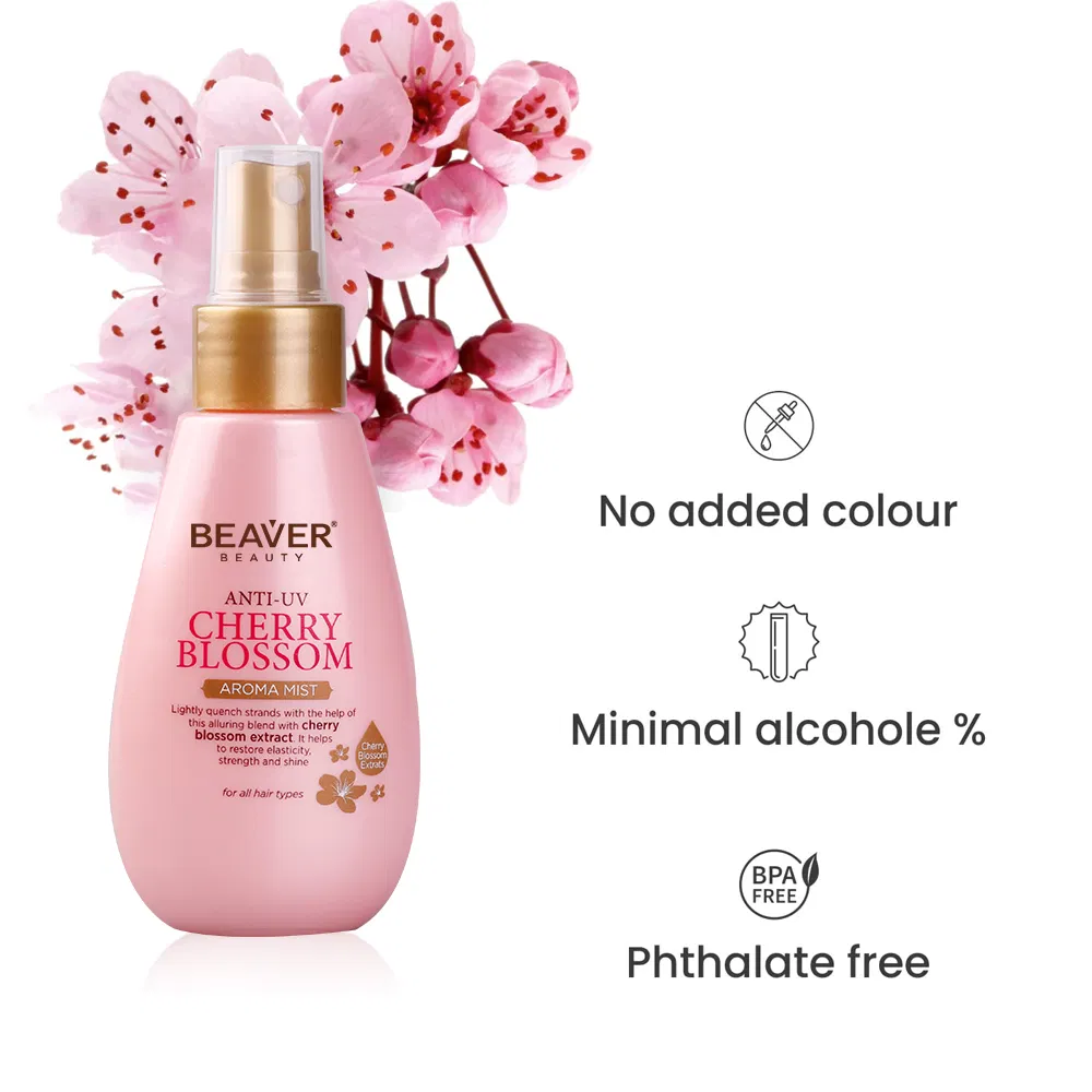 Beaver Cherry Blossom Refreshing Oil Control Heat Protection Hair Mist Spray