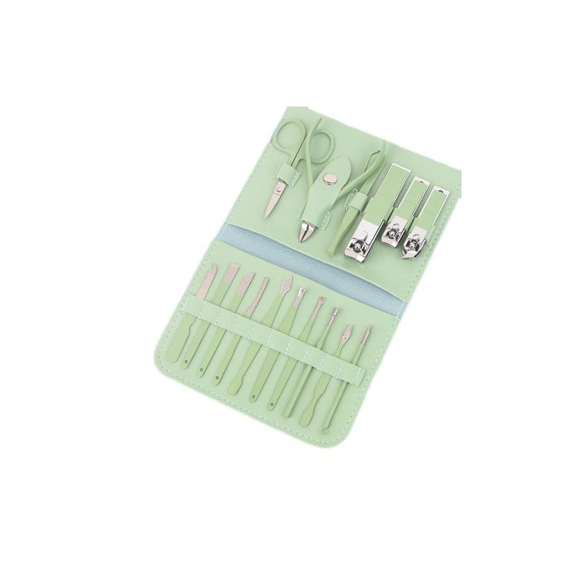 Stainless Steel Cuticle Nippern Pusher Kit Manicure Pedicure Set