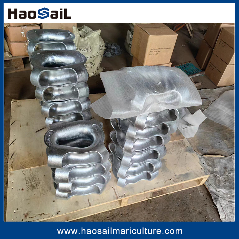 Light/Heavy Duty Hot DIP/Electric Galvanized /Painted Finish Semi Enclosed Thimbles for Synthetic Rope Protection in Marine /Aquaculture Mooring System