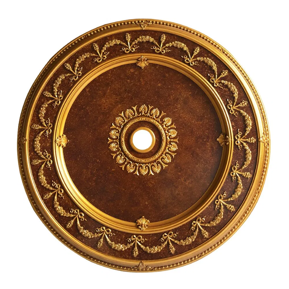 Banruo Factory Price Polystyrene Golden Artistic Ceiling for House Decoration