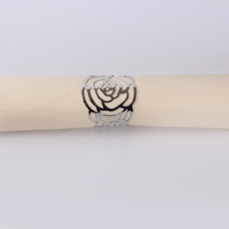Wholesale High Quality Tableware Decoration Gold Silver Napkin Ring for Wedding
