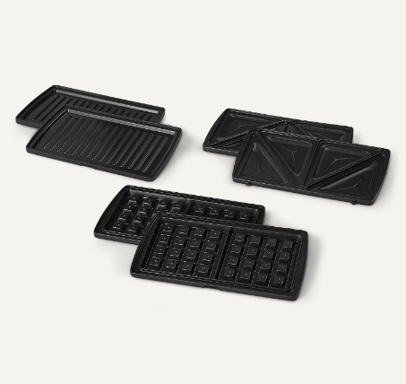 Amazon Basics 3-in-1 Sandwich Maker, Panini Press and Waffle Maker with Removable Plates