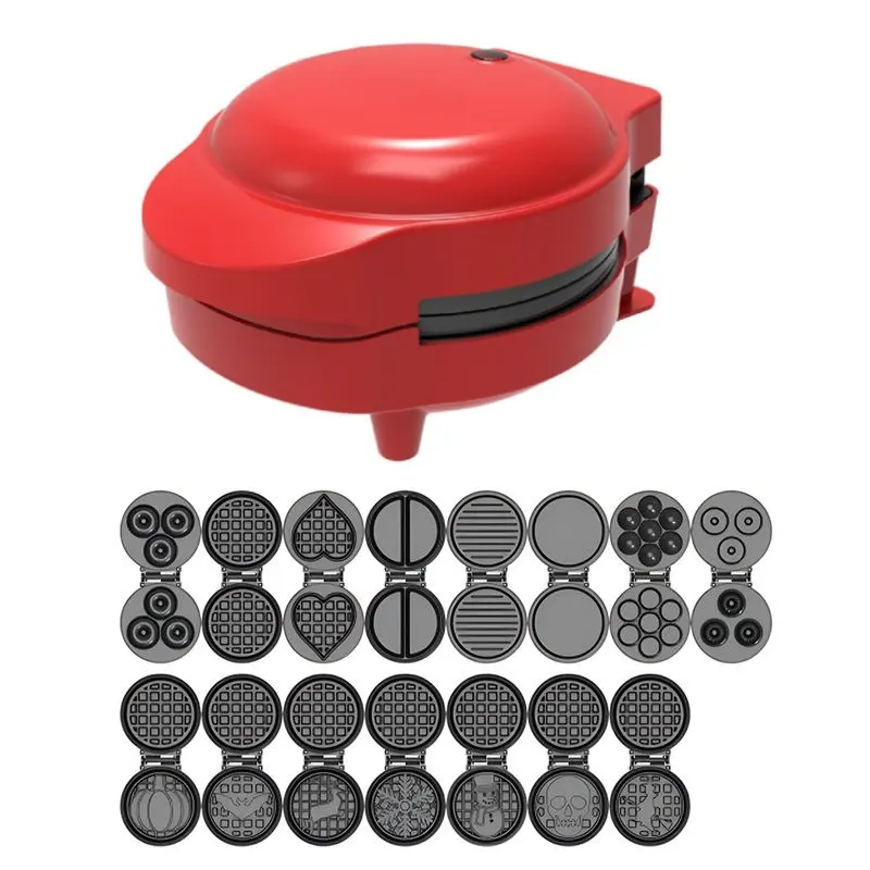 Customized Mini Waffle Maker with Quick Heat-up Heart Shape Plates