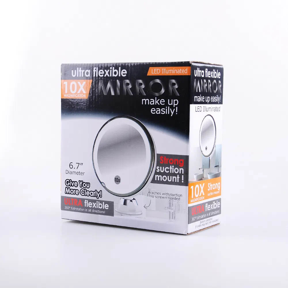 Battery Operated Detachable 360 Degree Rotating Rotation LED Mirror