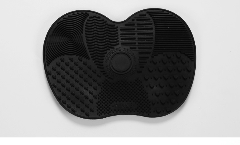 Small Size Silicone Makeup Brush Cleaner Pad Makeup Brush Cleaning Mat Cosmetic Brush Cleaning Mat Mini Washing Tool Scrubber