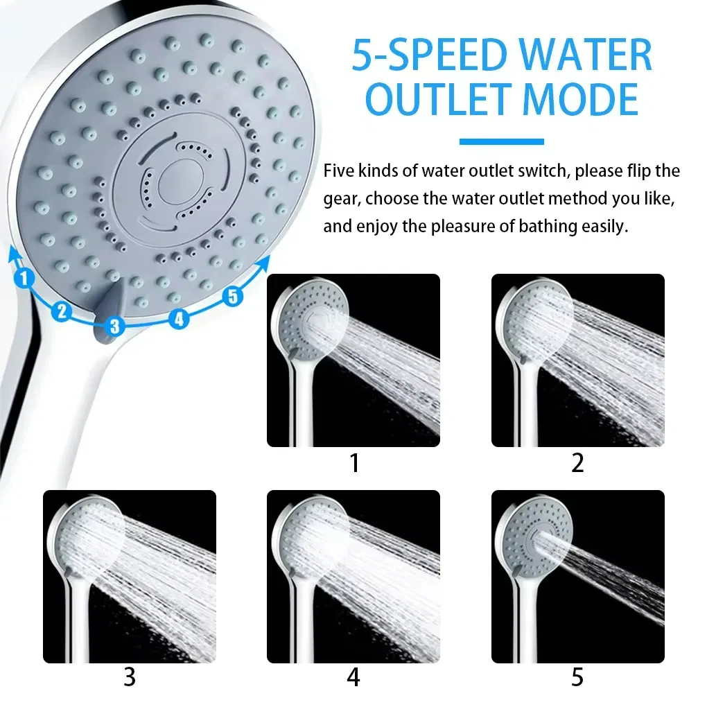 Pressurized Multi Functional Shower Handheld Nozzle High-Pressure Rain Shower Nozzle