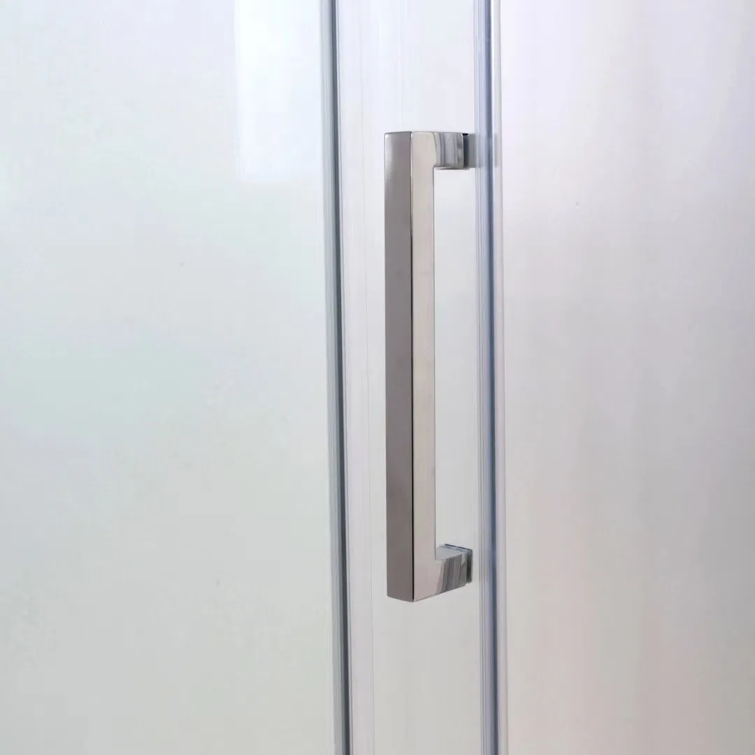 Simple Bathroom Corner Round Shape Sliding Fiberglass Door Shower Cubicle