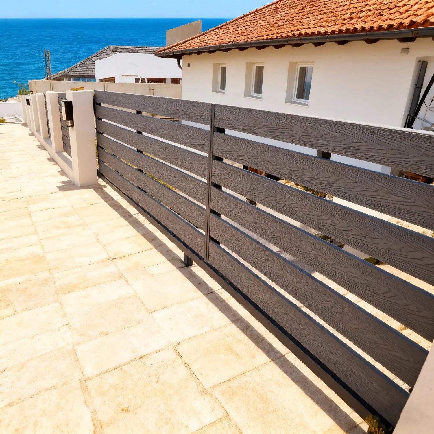 Environmentally Safe Various Color Custom Size Qutdoor Wood Plastic Composite Fence