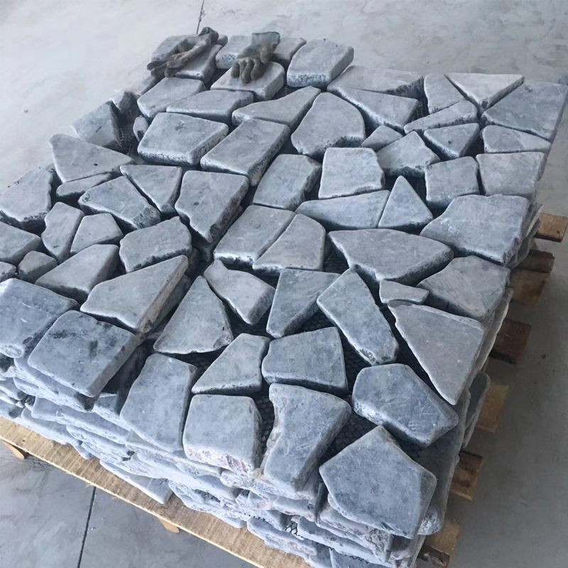 Honed Finish Natural Blue Limestone French Pattern