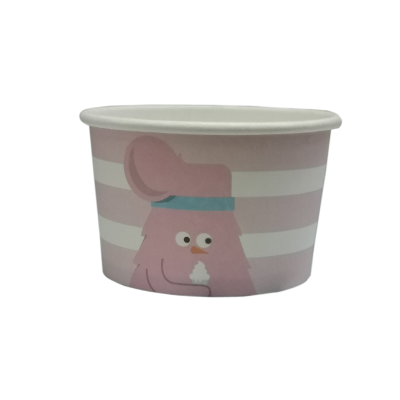 Logo Printing Customized 8 Oz Ice Cream Frozen Yogurt Paper Cups