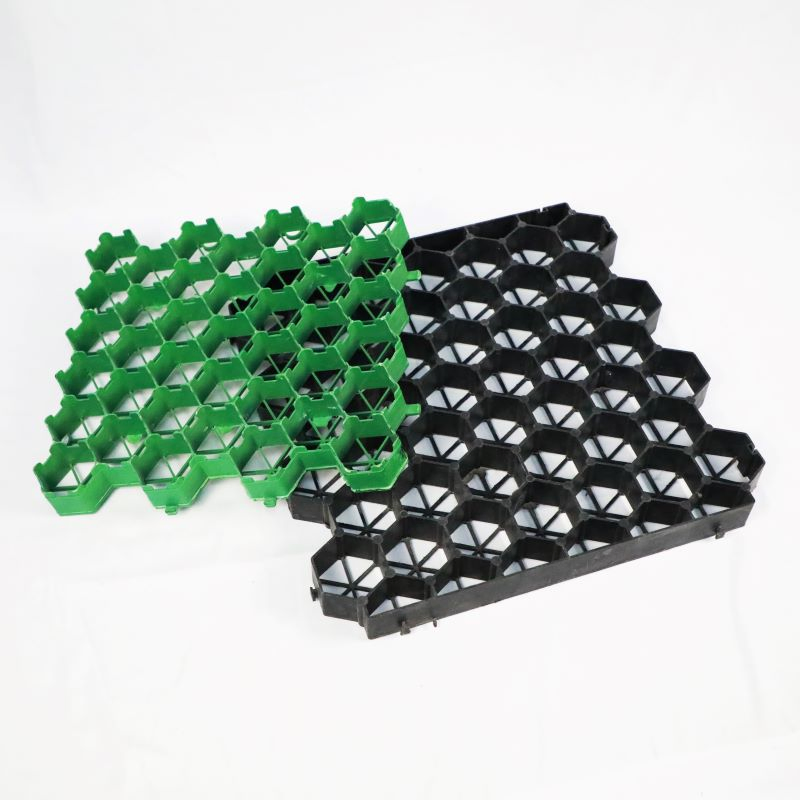 Outdoor 48mm Black HDPE Reinforcement Permeable Plastic Paving Gravel Grid Grass Grid for Parking Lot Landscaping Roof Garden Lawn Filter Board Yard Path Design