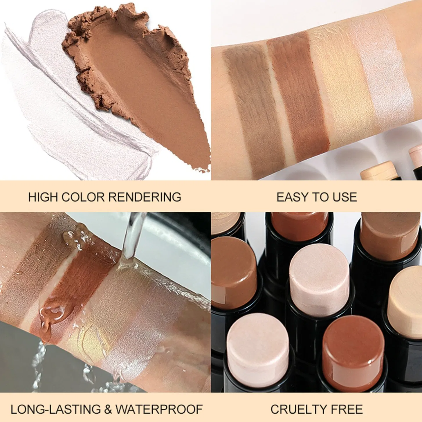 Hot Sale Factory OEM Makeup Waterproof for Girls Matte Finish Contouring Stick