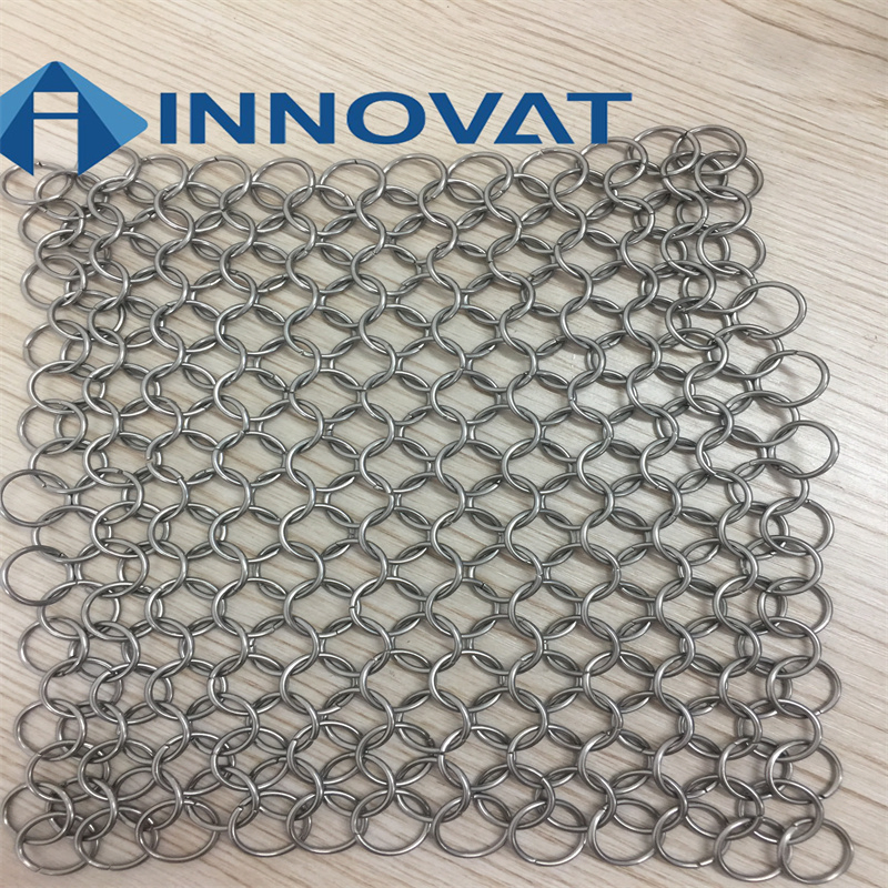 Metal Sequin Mesh Drapes Metal Sequin Curtain / Metallic Sequin Curtain/ Ring Mesh Curtain for Museum Opera House Decoration