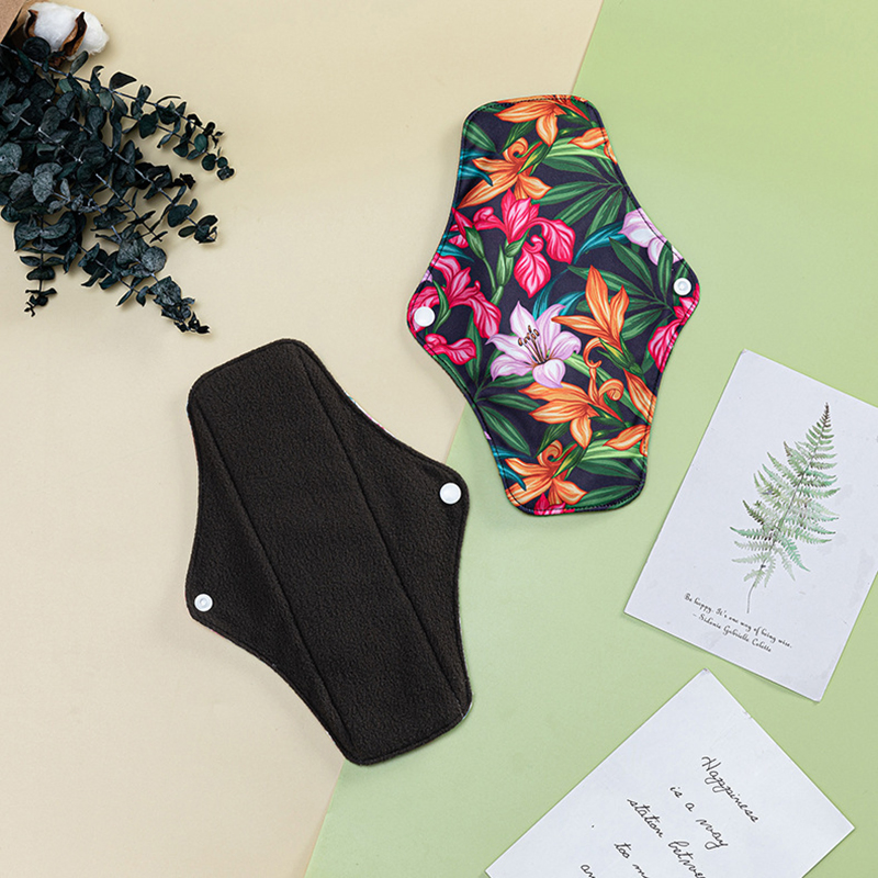 Bamboo Charcoal Sanitary Pad, Washable Sanitary Pad, Menstrual Period Sanitary Pad, Medium-Sized Sanitary Pad