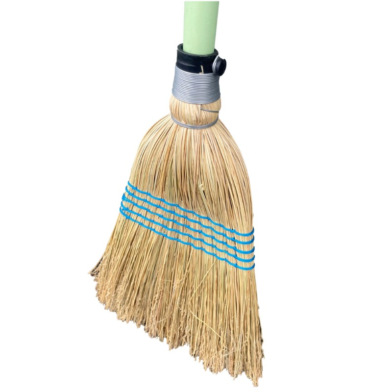 Promotional Factory Price Traditional Yard Straw Garden Broom Long Handled Sweeping Brushes