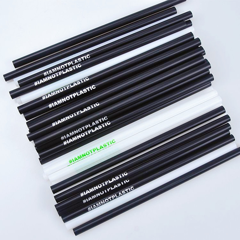 100% Compostable Custom Private Label PLA Straws with Logo