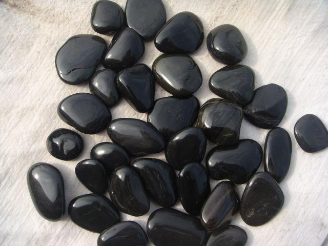 High/Normal/Washed/Tumbled Glossy Black Pebble River Rock for Garden Shower Floor