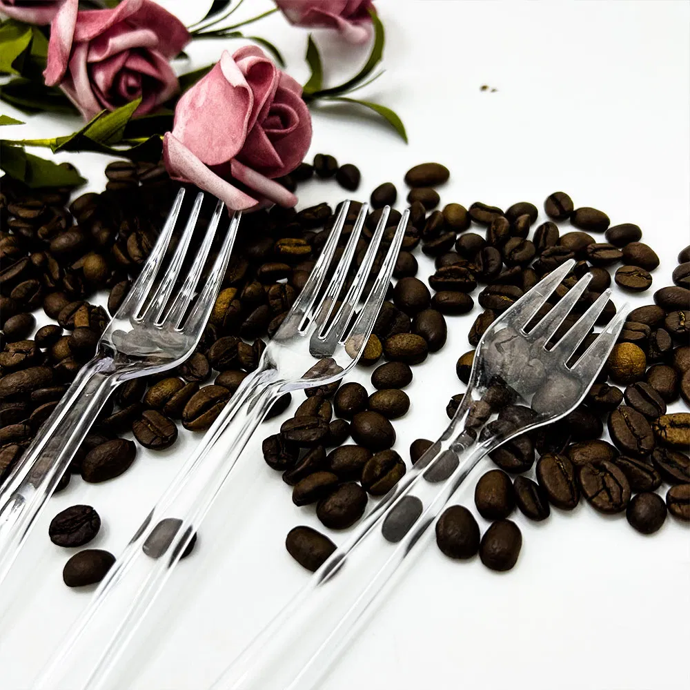 Disposable Plastic Fork 3G PS Transparent