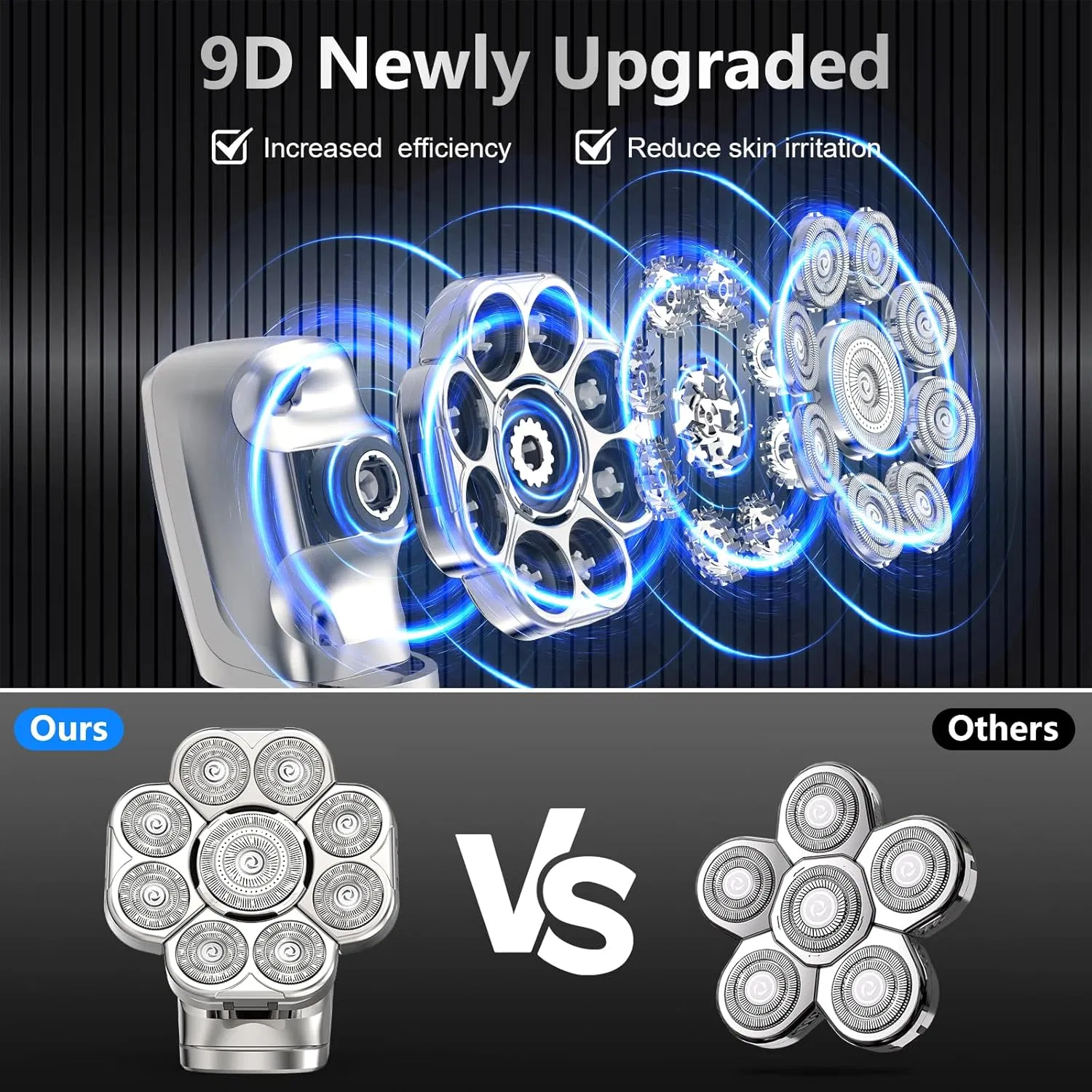 Ergonomic Electric Trimmer for Men with High-Tech Precision Shaving