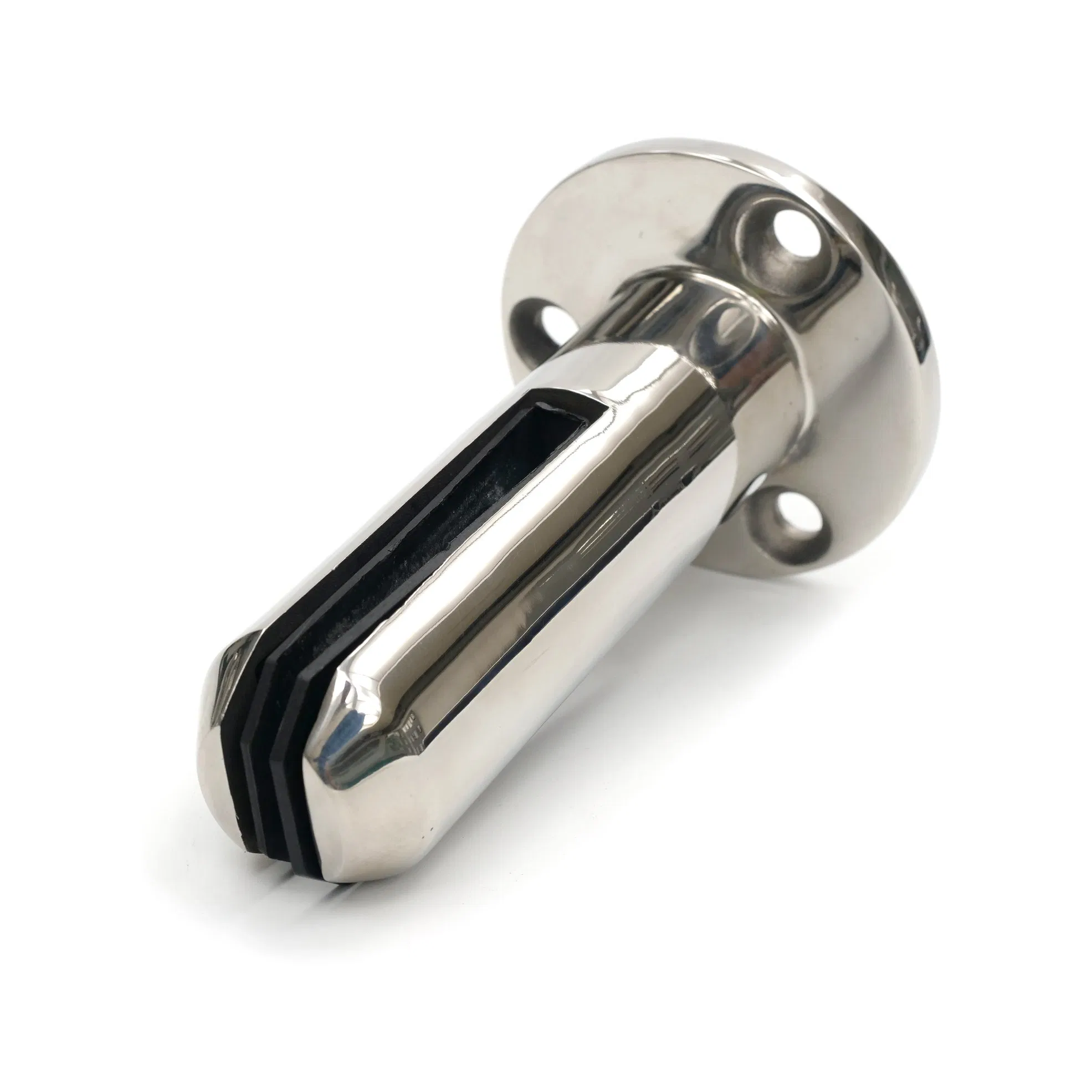 Stainless Steel Chrome Polished Wall Mounted Frameless Ledge Fascia Glass Spigot