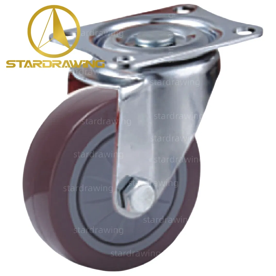 Stardrawing 65/75mm Economical PU Wheel Casters with Dust Cover