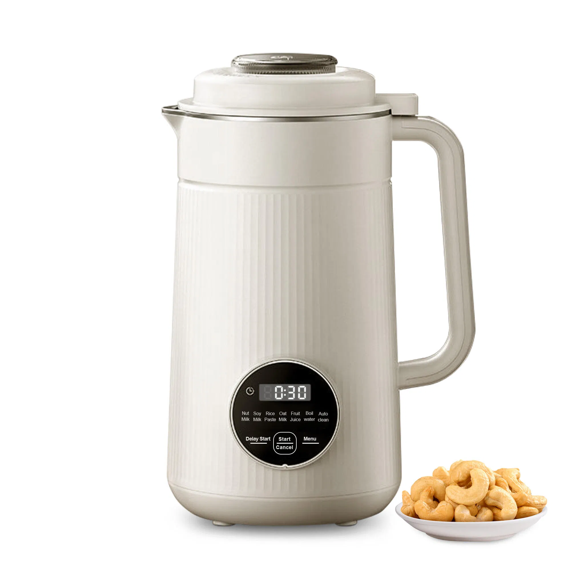 35oz/1000ml Multi-Functional Soybean Milk Machine with 8 Blades with 12h Timer Auto- Clean Soy Nut Milk Machine