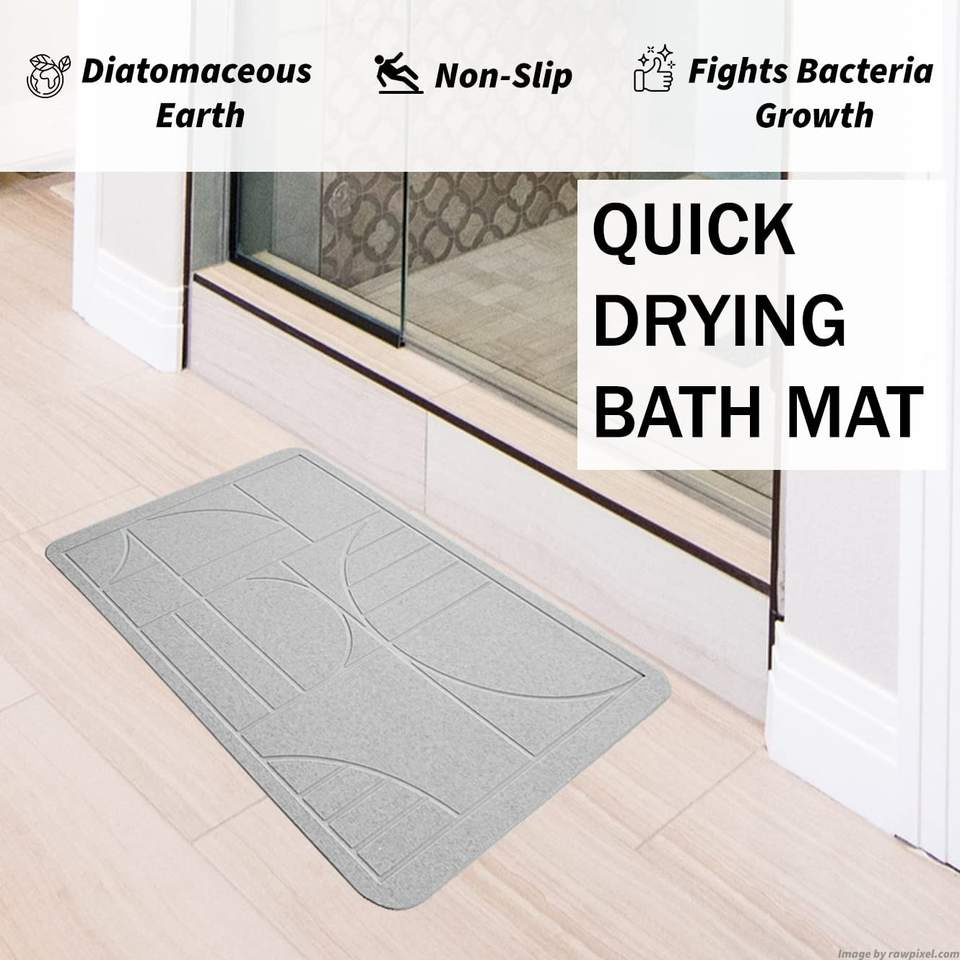 Customized Design Anti Slip Quick Drying Diatom Bath Mat