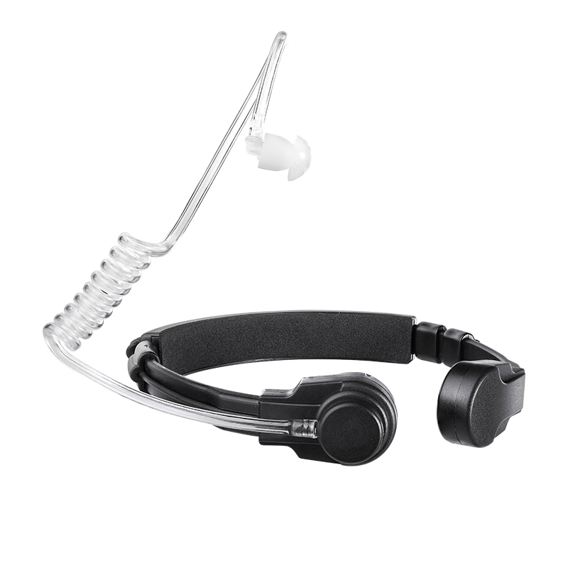 Two Way Radio Throat Microphone Headset for Bd506 Pd406 with Finger Ptt Earpiece