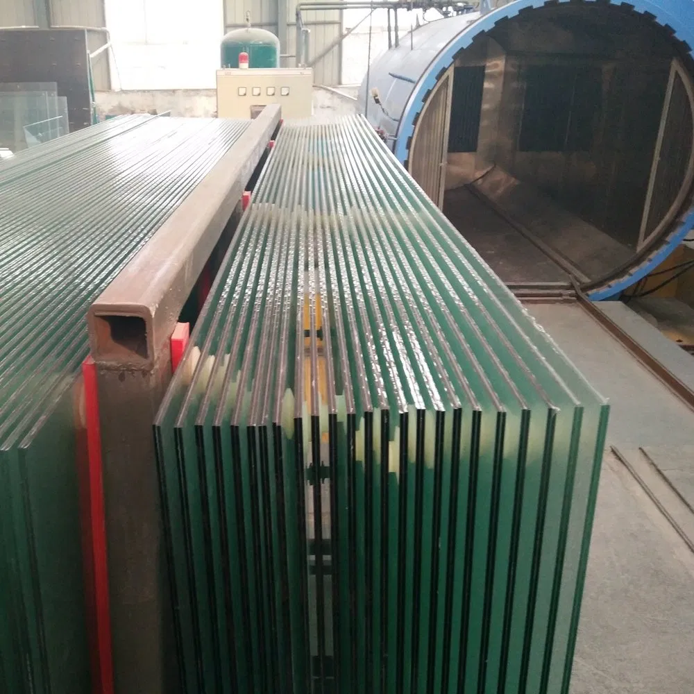 Jinghu Ultra Clear Tempered Laminated Glass Office Partition Wall Frosted Toughened Double Interlayers Soundproof Laminated Glass Wall with CE/UL/ISO
